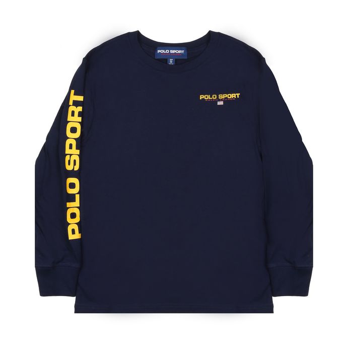 LONG SLEEVE T-SHIRT WITH LETTERING Kid Blue