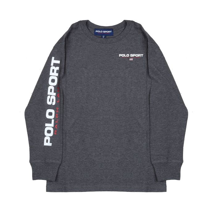 LONG SLEEVE T-SHIRT WITH LETTERING Kid Grey