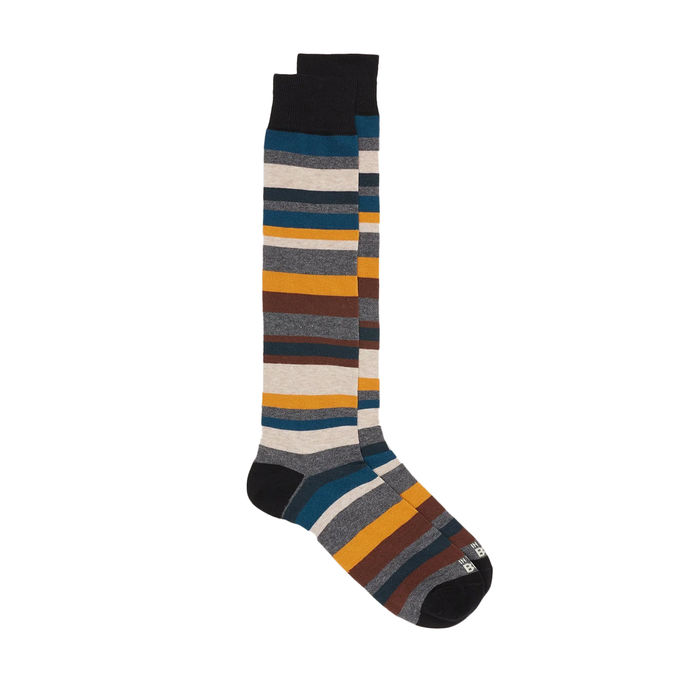 LONG SOCKS STRIPES MULTICOLOR Unisex Blue Multicolor