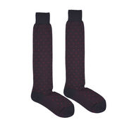 LONG SOCKS WITH SMALL HEARTS Man Blue Red LONG SOCKS WITH SMALL HEARTS Man Blue Red