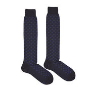 LONG SOCKS WOOL FLOWERS Man Blue Reale LONG SOCKS WOOL FLOWERS Man Blue Reale