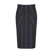 LONGUETTE CESY IN CHECK PRINT Woman Black Blue LONGUETTE CESY IN CHECK PRINT Woman Black Blue