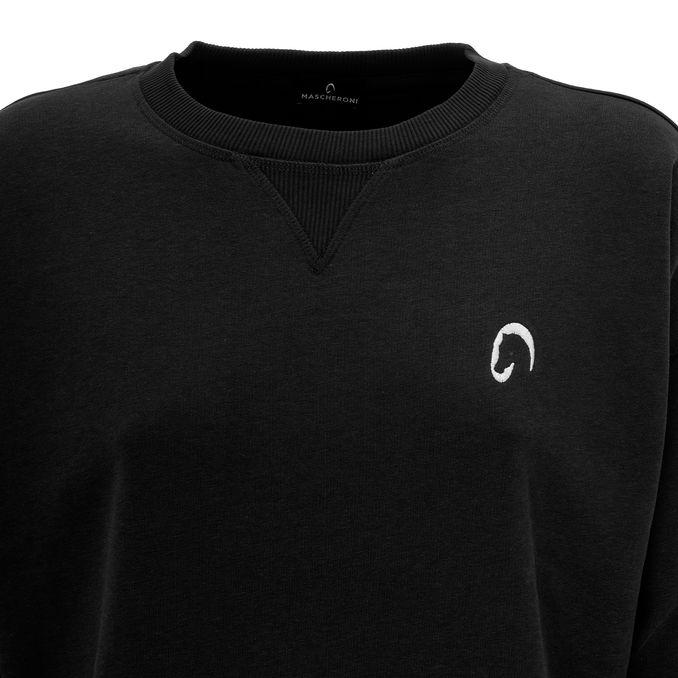 LOOSE CREW NECK SWEATSHIRT Woman Black