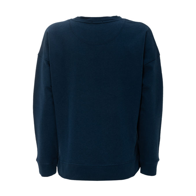 LOOSE CREW NECK SWEATSHIRT Woman Peacock Blue