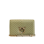 LOVE CLICK CLASSIC CHEVRON SHOULDER STRAP Woman Green Aloe LOVE CLICK CLASSIC CHEVRON SHOULDER STRAP Woman Green Aloe