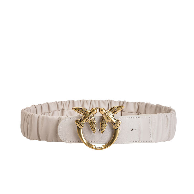 LOVE RUFFLE BELT Woman White