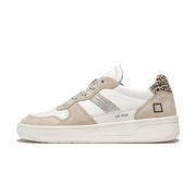 LOW LACE-UP LEATHER SNEAKER Woman White Beige LOW LACE-UP LEATHER SNEAKER Woman White Beige