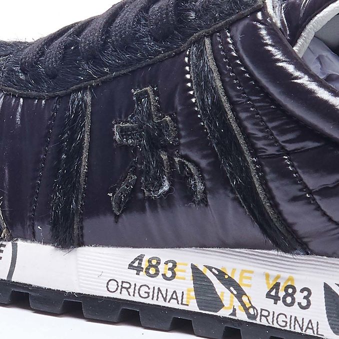 LUCYD 4262 SNEAKERS IN LEATHER AND PONY SKIN Woman Black