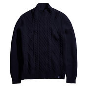 LUPETTO IN LANA A TRECCIA Uomo Blu Navy LUPETTO IN LANA A TRECCIA Uomo Blu Navy