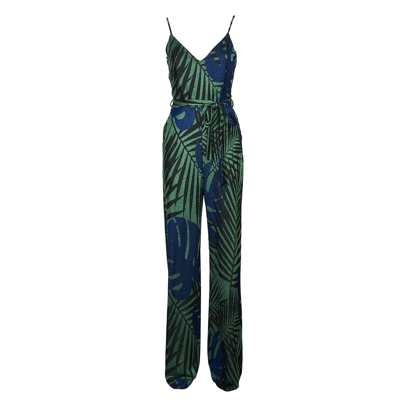 Pence doorgaan met zeker KOCCA LUREX JUMPSUIT Woman Green black blue | Mascheroni Sportswear