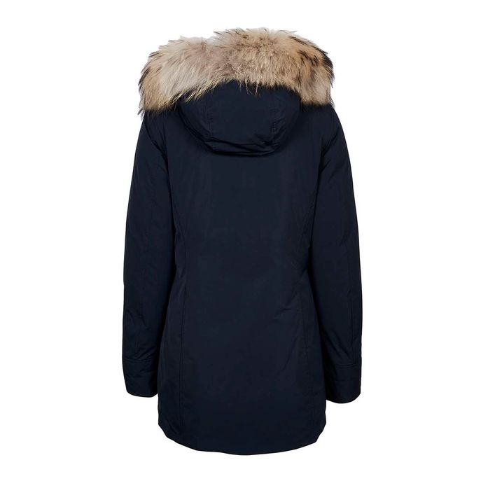 LUXURY ARCTIC PARKA IN NYLON WITH UNDETACHABLE HOOD Woman Midnight hood