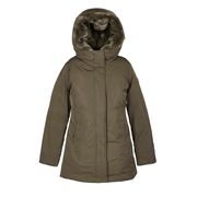 LUXURY BOULDER COAT WITH FAUX FUR LINED HOOD Kid Dark green LUXURY BOULDER COAT WITH FAUX FUR LINED HOOD Kid Dark green