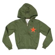 MACCHIA J. CARDIGAN FULL ZIP COTTON+CASHMERE Kids Green Orange MACCHIA J. CARDIGAN FULL ZIP COTTON+CASHMERE Kids Green Orange