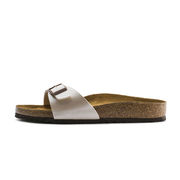 MADRID BIRKO FLOR SLIPPERS TIGHT FIT Woman Pearl White MADRID BIRKO FLOR SLIPPERS TIGHT FIT Woman Pearl White