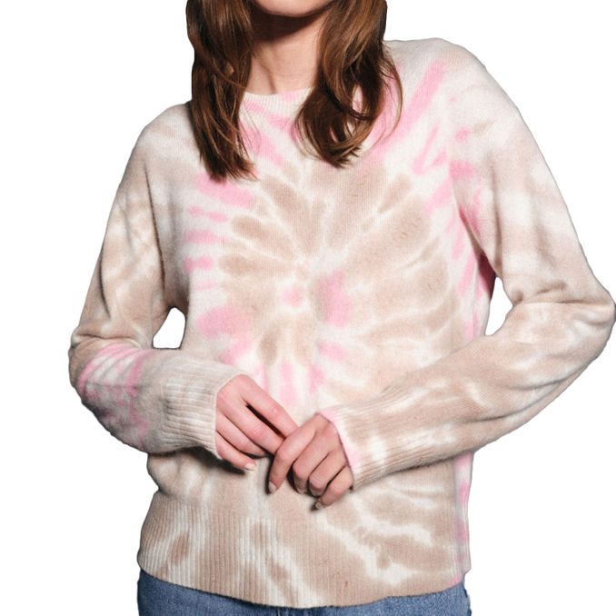 MALABAR COLLECTOR SWEATER Beige/Fuchsia