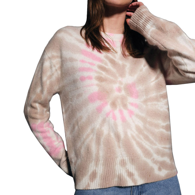 MALABAR COLLECTOR SWEATER Beige/Fuchsia