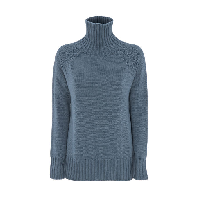 MAX MARA S MANTOVA TURTLENECK Woman Petrol | Mascheroni Store