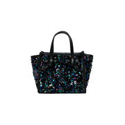 MARCELLA MULTICOLOR PAILETTES FABRIC BAG Woman Black Night MARCELLA MULTICOLOR PAILETTES FABRIC BAG Woman Black Night
