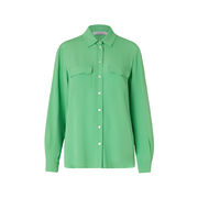 MARINA SHIRT IN SILK CREPE Woman Verde Brillante MARINA SHIRT IN SILK CREPE Woman Verde Brillante
