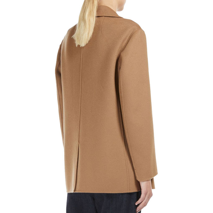 MATIN DOUBLE-BREASTED PURE WOOL JACKET Woman Perfect Camel