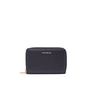 MEDIUM METALLIC SOFT LEATHER WALLET Woman Noir MEDIUM METALLIC SOFT LEATHER WALLET Woman Noir