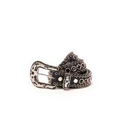MEDIUM SWAROVSKY BELT DECORATED BUCKLE Woman Black MEDIUM SWAROVSKY BELT DECORATED BUCKLE Woman Black