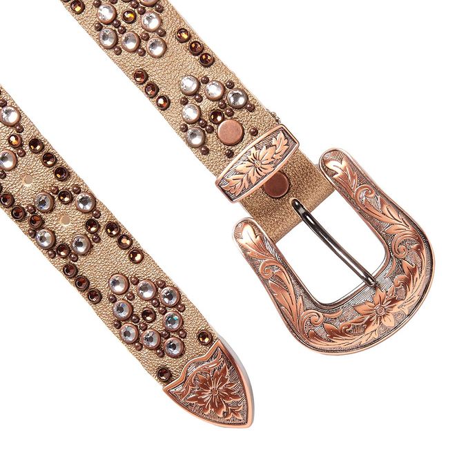 MEDIUM SWAROVSKY BELT DECORATED BUCKLE Woman Gold Bronze Silver