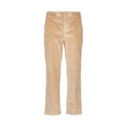 MELI RIBBED VELVET TROUSERS Woman Beige MELI RIBBED VELVET TROUSERS Woman Beige