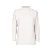 MERINO WOOL SWEATER WITH SLIT Woman Gesso MERINO WOOL SWEATER WITH SLIT Woman Gesso