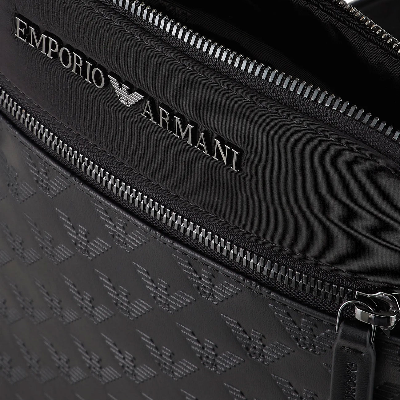 Emporio Armani Logo Messenger Bag Black
