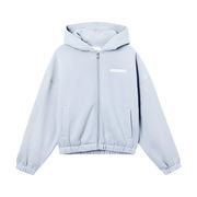 MICRO FLOCK HOODED SWEATSHIRT Woman Marble Grey MICRO FLOCK HOODED SWEATSHIRT Woman Marble Grey