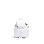MICRO UNLINED BACKPACK WITH STUDDS Woman White Gold MICRO UNLINED BACKPACK WITH STUDDS Woman White Gold