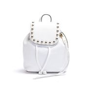 MICRO UNLINED BACKPACK WITH STUDDS Woman White Gold MICRO UNLINED BACKPACK WITH STUDDS Woman White Gold