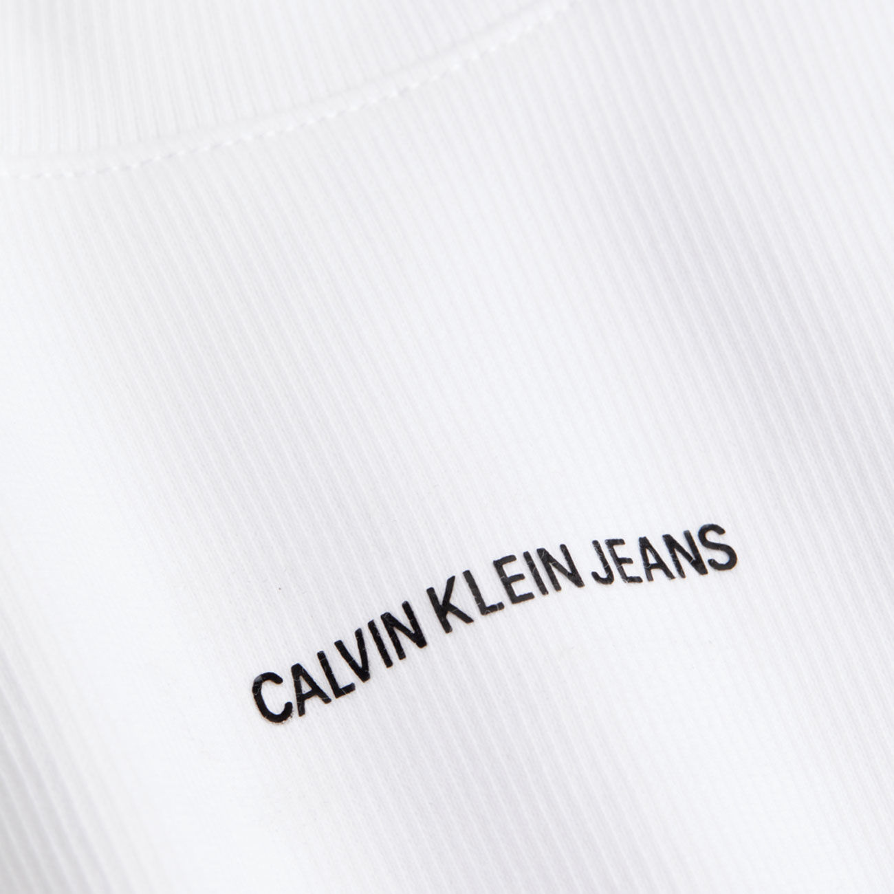CALVIN KLEIN JEANS MICROBRAND CROPPED T-SHIRT Woman Bright white |  Mascheroni Store