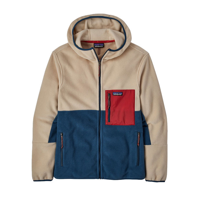 MICRODINI FLEECE Man Tidepool Blue & Oar Tan