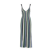 MIDI DRESS IN FERROTY STRIPED KNIT Woman Block MIDI DRESS IN FERROTY STRIPED KNIT Woman Block