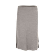 MIDI EGYPTIAN SKIRT IN PURE WOOL Woman Grey Melange MIDI EGYPTIAN SKIRT IN PURE WOOL Woman Grey Melange