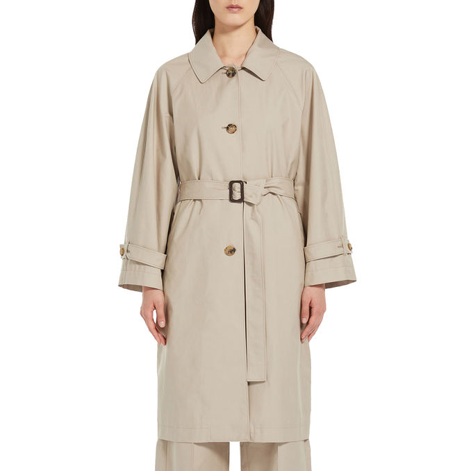 MIDI FTRENCH COAT IN COTTON Woman Rich Beige