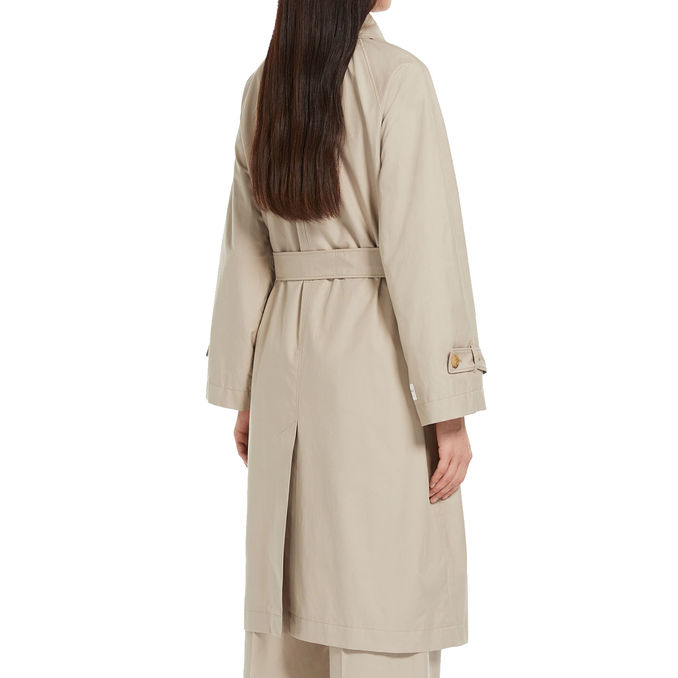MIDI FTRENCH COAT IN COTTON Woman Rich Beige