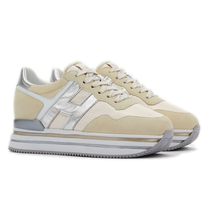 MIDI H222 SNEAKERS Woman Gold Silver
