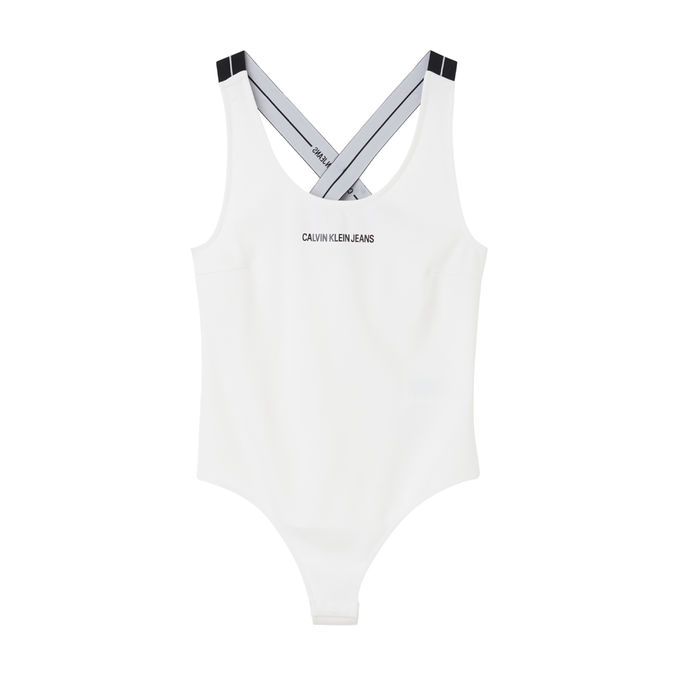 Calvin klein bodysuit white best sale