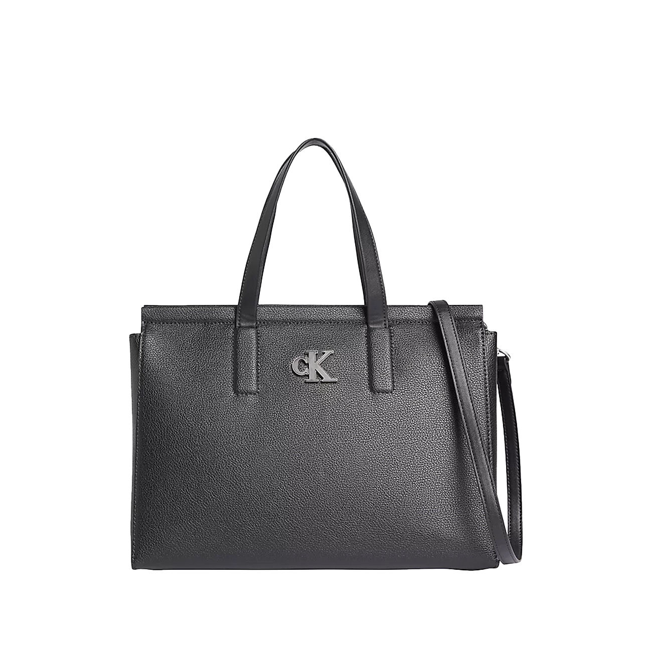 Calvin Klein Ck Must Monogram Recycled Crossbody Bag In Brown