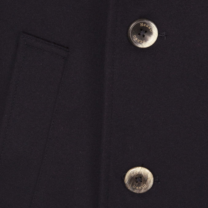 MIXED WOOL COAT Man Blue