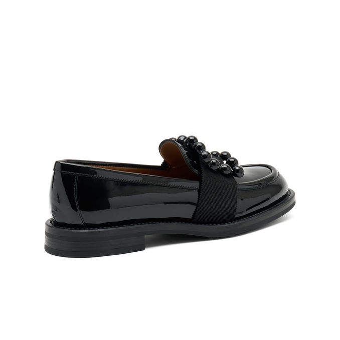 MOCCASINS IN PAINT WITH ACCESSORY Woman Black