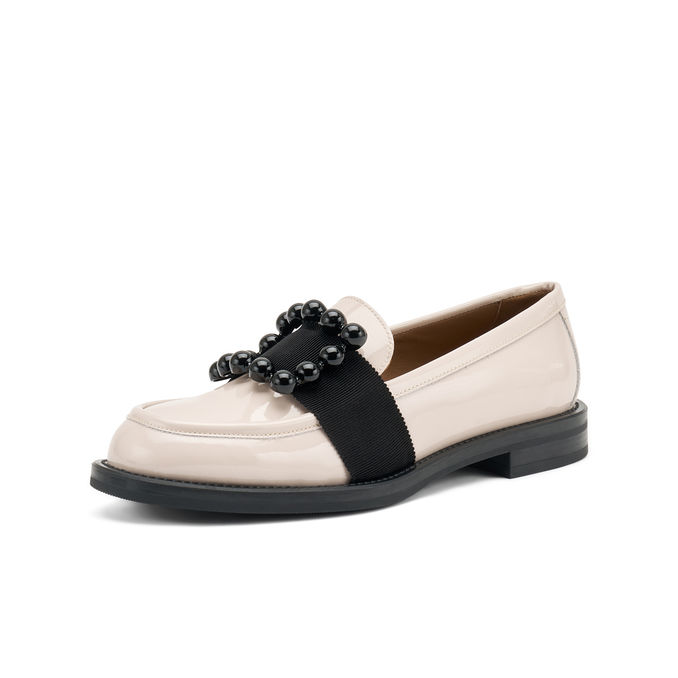 MOCCASINS IN PAINT WITH ACCESSORY Woman Powder