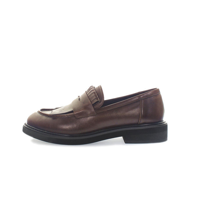 MOCCASINS SIENA WITH FRINGE Donna Testa di Moro