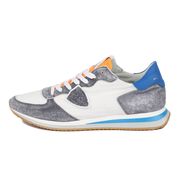 MONDIAL SNEAKER IN NYLON AND SUEDE Man Neon White Grey MONDIAL SNEAKER IN NYLON AND SUEDE Man Neon White Grey