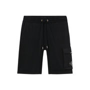 MONOGRAM BADGE COTTON BERMUDA Man CK Black MONOGRAM BADGE COTTON BERMUDA Man CK Black