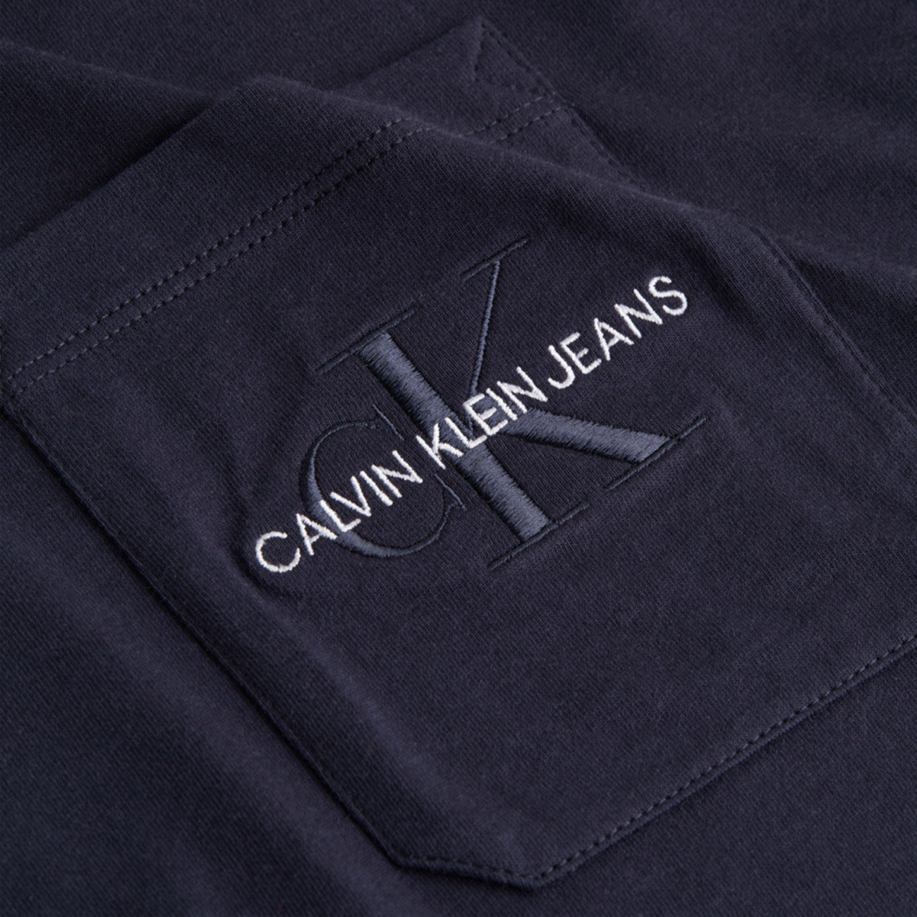 CALVIN KLEIN JEANS MONOGRAM EMBROIDERY T-SHIRT WITH POCKET Man Night Sky |  Mascheroni Store