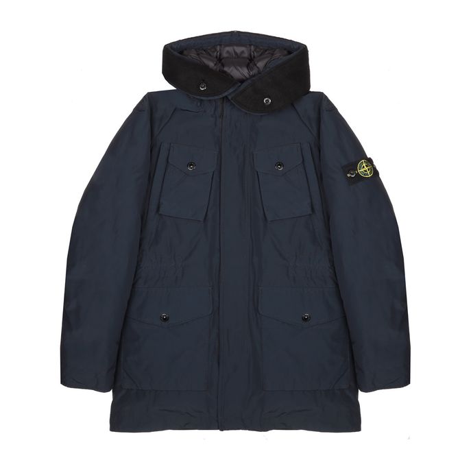 MULTI POCKET PARKA WITH REVER HOOD Kids Navy